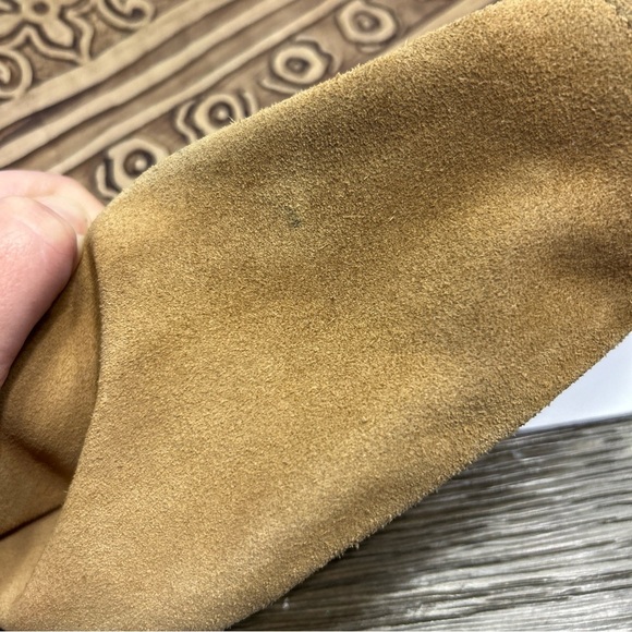 Vintage Claudia Firenze Tooled Leather & Suede Shoulder Bag Hobo Tote EUC - Picture 9 of 9